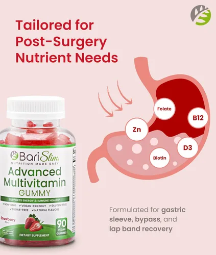 Miniatura 3 de BariSlim Gomitas multivitamínicas bariátricas avanzadas, vitaminas bariátricas especialmente formuladas para pacientes después de una cirugía