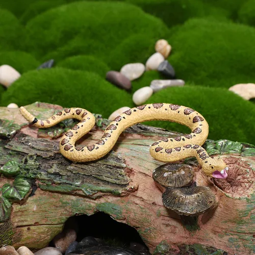 Miniatura 5 de Ipetboom Juguete de serpiente de cascabel de goma, serpiente espeluznante, 1 pieza de simulación de serpiente de Halloween, serpiente falsa, juguete