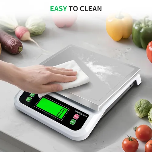 Miniatura 6 de Gran báscula digital de cocina 40kg/88lbs, báscula comercial de alimentos con función de tara y PCS para piezas y monedas, pantalla LCD, báscula