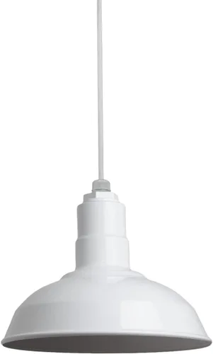 Miniatura 106 de Steel Lighting Co. El Segundo - Lámpara de granero Colgante montado en el techo Domo de 12 pulgadas Vástago de 12 pulgadas Luz de acero