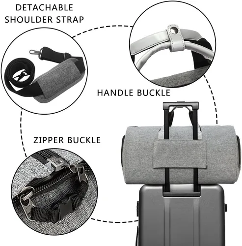 Miniatura 5 de Modoker - Bolsa convertible para ropa con correa para el hombro, unisex, bolsa viaje 2 en 1