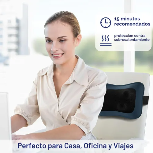 Miniatura 4 de Mo Cuishle Masajadores Shiatsu de Espalda y Cuello con Calor – Alivio de Tejido Profundo para Dolor, Tensión y Relajación Muscular – Regalos azul