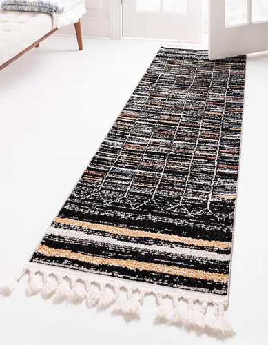Miniatura 8 de Unique Loom Aramis Collection - Alfombra rectangular de 2 pies x 3 pies 1 pulgadas, color negro