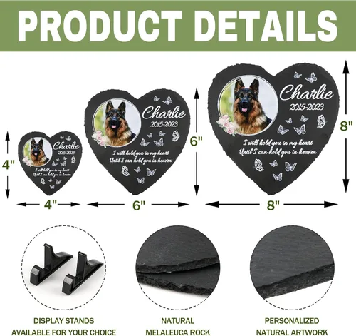 Miniatura 4 de ODB Regalos conmemorativos para perros por pérdida de perro, piedra conmemorativa para perros, regalos conmemorativos para mascotas, piedras