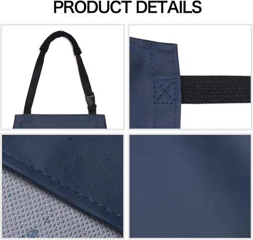 Miniatura 2 de Homsolver 2 Pack Waterproof Rubber Aprons, Heavy Duty Butcher for Men, Chemical Vinyl Plastic Aprons for Dishwashing Azul
