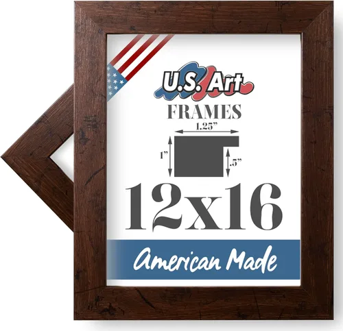 Miniatura 117 de Marco de fotos de 4 x 6 pulgadas, acabado envuelto suave, plano de 1.25 pulgadas de ancho, negro tradicional, MDF compuesto de madera 100% americana