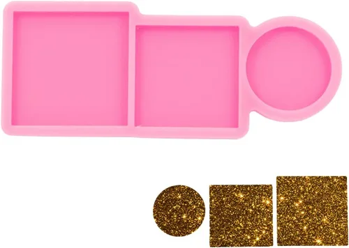 Miniatura 7 de Molde rectangular de silicona de resina para epoxi, agarre de teléfono, enchufe – Carrete de insignia con forma rectangular de bricolaje, dijes