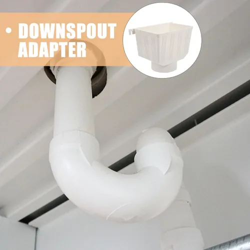 Miniatura 7 de Kit de desviador de bajante de PVC, sistema de recolección de agua de lluvia de fácil instalación, colector de agua de canaleta para bajantes