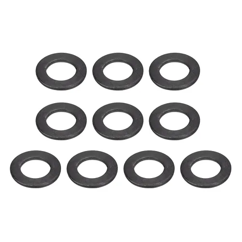 Miniatura 19 de Uxcell Arandela plana de acero al carbono para pernos M8, 10 piezas M8 x 16 x 1.5mm, aleación de acero negro oxidado de grado 8.8, sujetadores