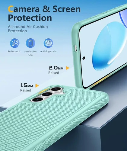 Miniatura 954 de FNTCASE Funda para iPhone 17 Pro: Fundas delgadas translúcidas de color azul claro compatibles con MagSafe, protección completa de la cámara