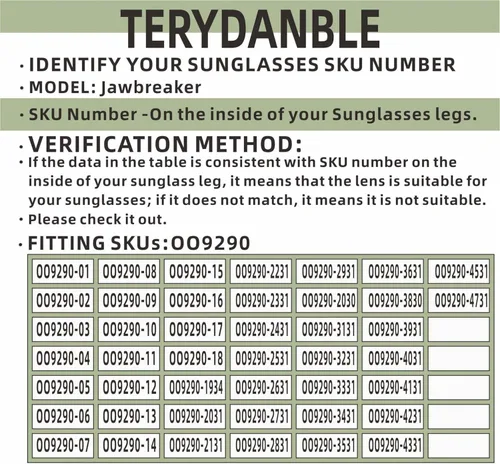 Miniatura 6 de TERYDANBLE Lentes compatiblesde repuesto para Oakley Jawbreaker con 2