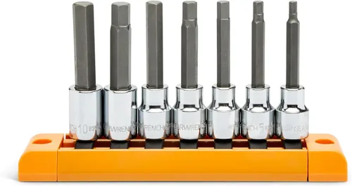 GEARWRENCH 7 Pc. Juego de llaves de vaso hexagonal de longitud media de 3/8 pulgadas, métricas - 82546