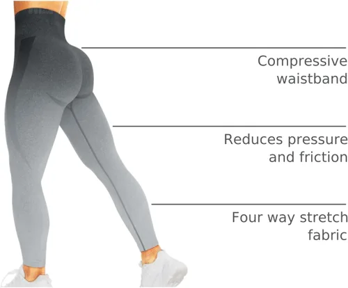 Miniatura 144 de HIGORUN - Leggings sin costuras para mujer, moldeadores, con diseño gráfico de sonrisas, de cintura alta, para el gimnasio, yoga o hacer ejercicio