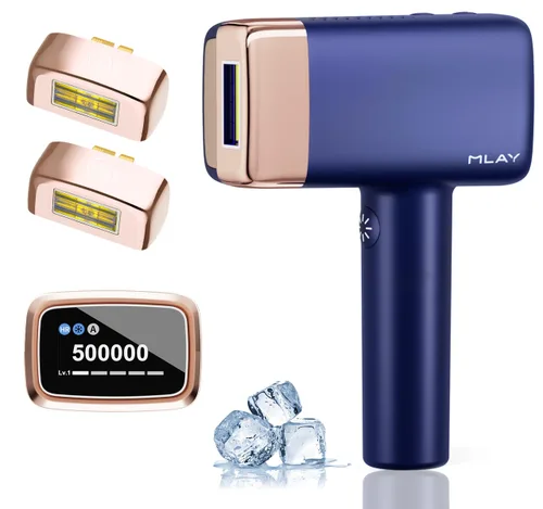 MLAY - Depilación láser IPL, dispositivo de depilación con enfriamiento de hielo, depilación sin dolor para mujeres y hombres, depilación permanente