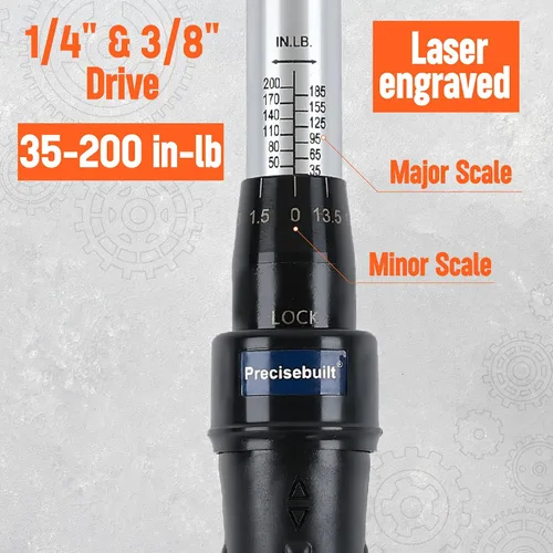 Miniatura 3 de Llave dinamométrica Click Tech de 1/4" x 3/8" de 35-200 in-lb