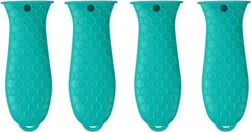 Miniatura 8 de Soporte de silicona para mango caliente, agarradera para sartenes de hierro fundido y sartenes, funda resistente al calor, mango de agarre de mango