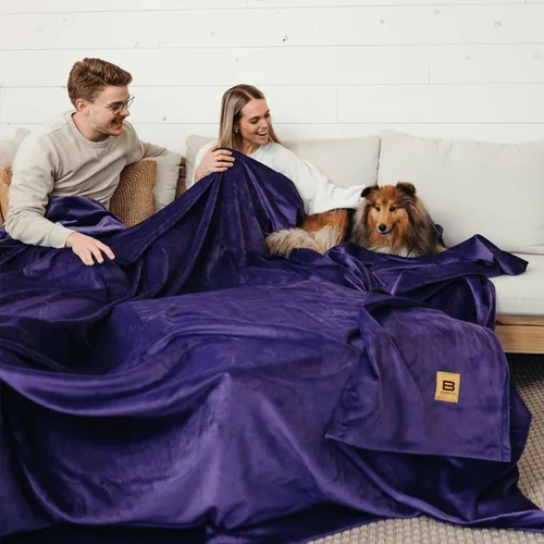 Miniatura 13 de Big Blanket Co Original Stretch Ballerina - Manta gigante extra grande de 6 x 6 pies, suave, elástica, lavable a máquina, se adapta a toda la familia