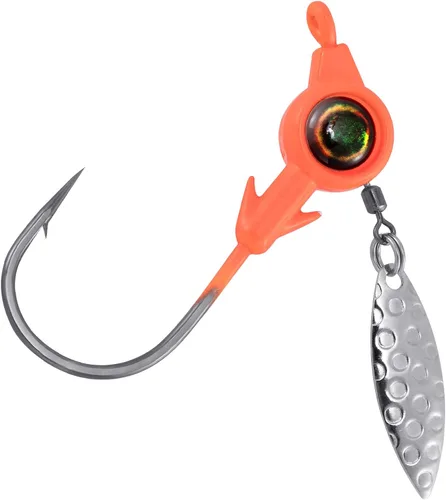 Miniatura 13 de Dr.Fish Paquete de 10 jigs Underspin Jigs Heads 3D Eye Freshwater Swimbait Jig Freshwater Bass Walleye Fishing Mustad Hooks Sauce Blade 1/8oz, Sin
