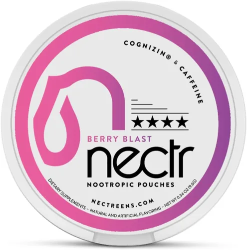 Miniatura 8 de Nectr Bolsas nootrópicas energéticas, con sabor a mango helado, bolsas de cafeína con citicolina Cognizin®. Golosinas cerebrales sin azúcar. Enfoque