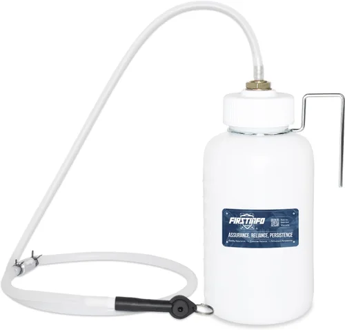 Miniatura 9 de FIRSTINFO Botella receptora de purga de líquido de frenos del servicio de frenos con válvula de retención sin retorno + gancho fijo