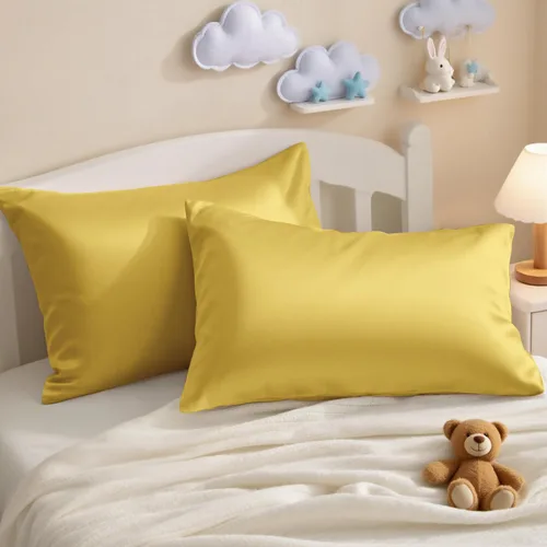 Miniatura 14 de NTBAY Juego de 2 fundas de almohada de algodón egipcio para niños pequeños, fundas de almohada de viaje de algodón de 500 hilos de 13 x 18 pulgadas
