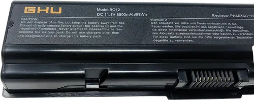 Miniatura 3 de GHU Nueva batería 98 WH PA3727U-1BAS PA3727U-1BRS Compatible para Toshiba Satellite A200 A205 A210 A305 A505 L305 L455 L500 L505 PA3533U-1BRS