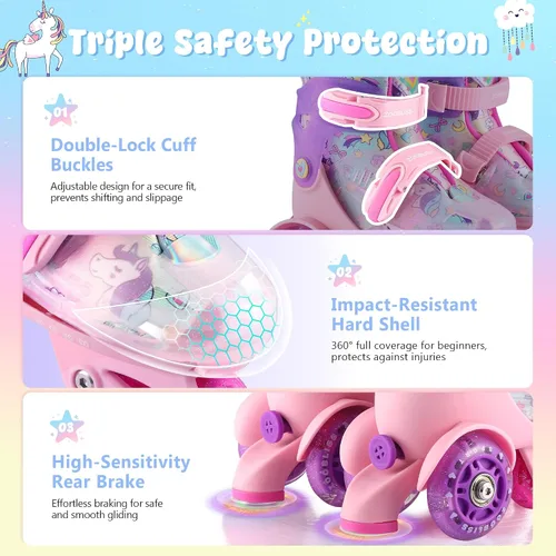 Miniatura 5 de Patines de Ruedas para Niños Principiantes - ZOOBLISS Patines de Ruedas para Niños Pequeños para Niños y Niñas de 3 a 7 Años con Ruedas que se