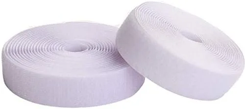 1-1/2 pulgadas (1.5 pulgadas) de ancho, negro o blanco para coser, gancho y bucle, estilo de costura no adhesivo de alta calidad, incluye gancho y