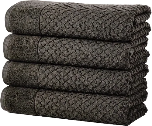 Miniatura 40 de Great Bay Home - Toallas de mano 100% algodón blanco, 6 toallas de baño suaves para manos, altamente absorbentes y de secado rápido, colección
