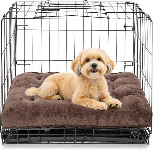 Miniatura 7 de POMIU Paquete de 2 camas lavables para perros, camas de felpa de lujo con antideslizante, lavable a máquina, tapete para dormir para perros grandes