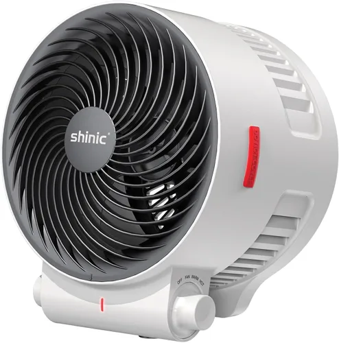 shinic Combo Calentador y Ventilador 2 en 1, Calentador de Espacio Portátil de 1500 W con 3 Modos, Termostato Ajustable, Protección contra