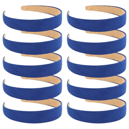 Miniatura 8 de Wecoe 10 diademas de gamuza para mujer, de 1 pulgada de ancho, color rojo, blanco, negro, rosa, morado, azul, verde, bandas antideslizantes