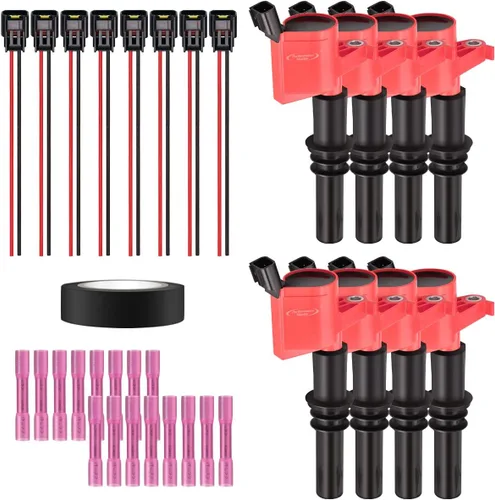 Miniatura 24 de Juego de 4 bobinas de encendido y conector hembra arnés de enchufe compatible con Infiniti Frontier Altima Versa Sentra NV200 Rogue FX50 QX60 QX70