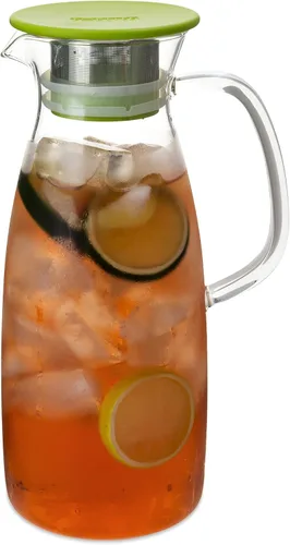 Miniatura 4 de FORLIFE Mist Glass - Jarra de té helado, 50 onzas, color negro