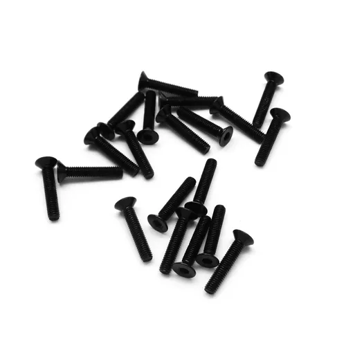Miniatura 12 de 20 tornillos avellanados M3 6063 de aluminio hexagonal (colores anodizados) (0.236 in, 0.394 in, 0.630 in, 0.787 in) (M3 x 0.236 in, negro)
