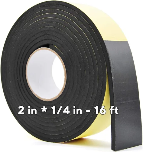 Miniatura 11 de Burlete de neopreno de 2 pulgadas de ancho x 1/8 pulgadas de T, cinta autoadhesiva de goma de espuma para aislamiento de ventanas de puertas