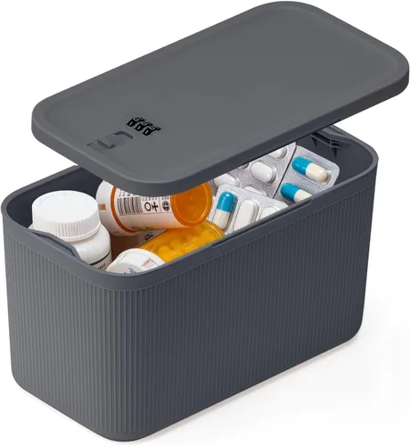 Miniatura 8 de Caja de Almacenamiento con Cerradura, Estuche Seguro para Medicamentos, Caja de Seguridad para Refrigerador para Artículos Personales Privados