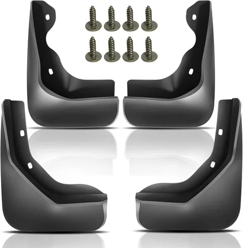 YHTAUTO Juego de 4 guardabarros de repuesto para Volkswagen Jetta 2015 2016 2017 Sedán, delantero y trasero izquierdo derecho negro