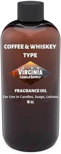 Aceite de fragancia tipo café y whisky (nuestra versión de la marca) (botella de 16 onzas) para hacer velas, hacer jabón, hacer tartas, aerosoles de