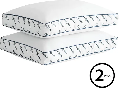 Miniatura 2 de Dearfoams Almohadas de cama – Tamaño estándar/Queen – Juego de 2 – Almohada de cama alternativa de plumón estilo hotel con refuerzo de 3 pulgadas