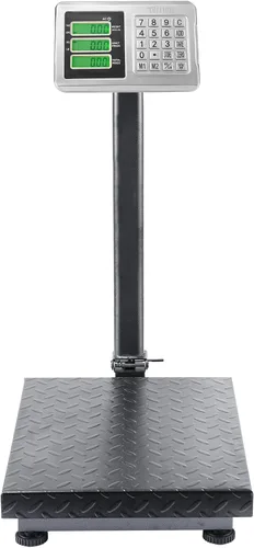 Miniatura 10 de TUFFIOM Báscula Electrónica de Plataforma de 661 libras, Básculas Digitales de Piso Plegables de Servicio Pesado, Acero Inoxidable con Pantalla LCD