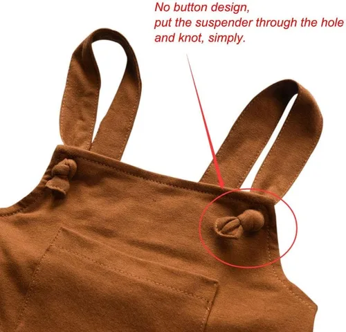 Miniatura 6 de Unutiylo Ropa de bebé para caballero, overol para niños pequeños, pantalones con tirantes y mameluco