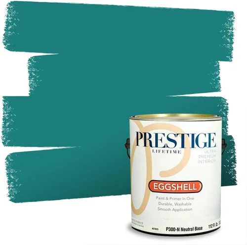 Miniatura 228 de PRESTIGE Pintura interior e imprimación en uno, salpicaduras acuosas, cáscara de huevo, 1 galón