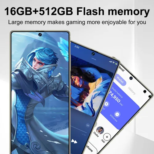 Miniatura 4 de VSQAOF I25 Ultra Smartphone: 16GB RAM, 512GB Storage, 7000mAh Battery, 6.99" Display, Android 14, Built-in Stylus - Ultimate Performance & Power