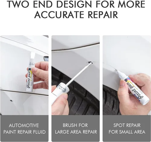 Miniatura 2 de Pintura de retoque para reparación de arañazos de pintura de automóviles, bolígrafo removedor de arañazos automático impermeable (blanco)