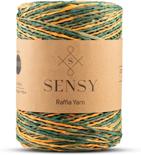 Miniatura 11 de Sensy Premium - Hilo de rafia multicolor (185 yardas, 100% papel, 400)