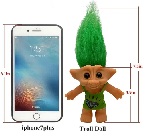 Miniatura 5 de Muñecas vintage de PVC Trolls retro Troll figuras de acción cromáticas adorables para colecciones, proyectos escolares, artes y manualidades