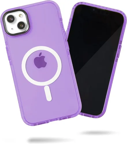 Miniatura 18 de SteepLab Funda de barrera para iPhone 13, protección de 360 grados que absorbe impactos con bisel elevado y colores llamativos (cielo azul brillante)