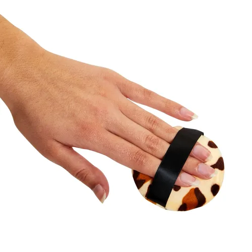 Miniatura 4 de Glamlily Paquete de 24 polvos de maquillaje con estampado de leopardo para polvo suelto y prensado, extra grande, grande, pequeño (3 tamaños)