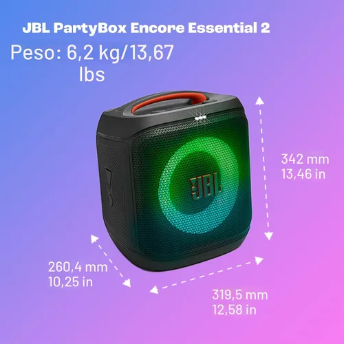 Miniatura 6 de JBL JBL Encore Essential 2 - Paquete de altavoces portátiles para fiestas con sistema de micrófono inalámbrico (negro)